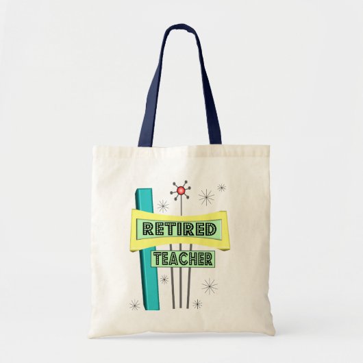 ReTRO-ontwerp van docent in ruste Tote Bag (Voorkant)