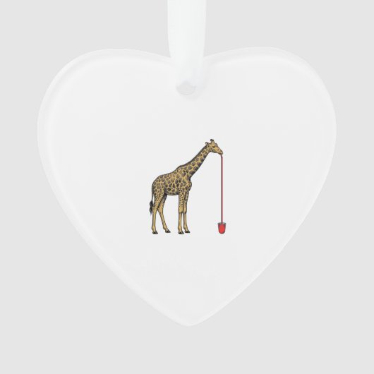 Retro ontwerp van drinkriet met giraffe Vector_1 Ornament (voorkant)