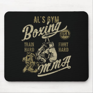 Retro ontwerp voor ALs Gym Boksen MMA voor de naam Muismat