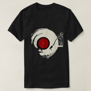 Retro ontwerp voor platenspeler t-shirt