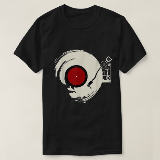 Retro ontwerp voor platenspeler t-shirt (Design voorkant)