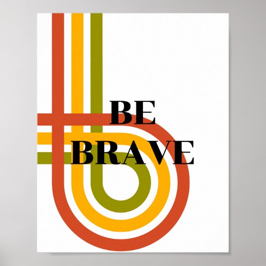 Retro ontwerp, Wees dapper Poster (Voorkant)