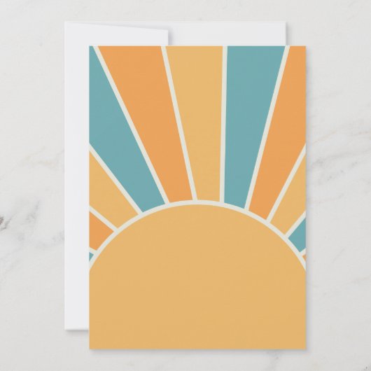 Retro Onze Kleine Zonneschijn Jongen Eerste Verjaa Kaart (Achterkant)