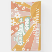 Retro onze kleine zonneschijnse feestdag-banner spandoek (Verticaal)