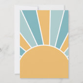 Retro onze kleine zonnige jongen uitnodigen kaart (Achterkant)