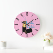 Retro onzichtbare lipstick grote klok (Huis)