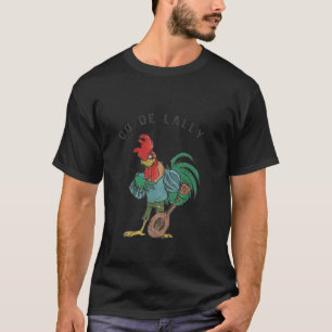Retro Oo de lally Singing Rooster gitaar kip T-shirt