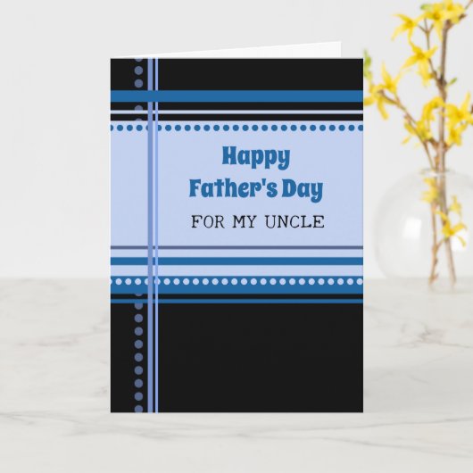 Retro Oom Gelukkig Vaderdag Kaart (Gele Bloem)