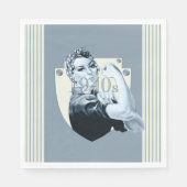  retro-oorlogstijd patriottische vrouw uit de jare servet (Voorkant)