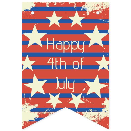  retro op 4 juli vlaggetjes (Eerste vlag)