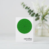 Retro Op Art - groen en zwart Visitekaartje (Staand voorkant)
