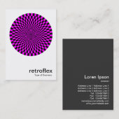 Retro Op Art - Magenta en Black Visitekaartje (Voorkant / Achterkant)