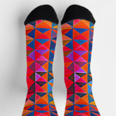 Retro Op-Art multicolor Triangle Socks Sokken (Top)