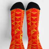 Retro Op-Art Oranje Driehoek Soks Sokken (Top)