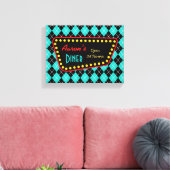 Retro op maat gemaakte dinerbord kunst canvas afdruk (Insitu (Woonkamer))
