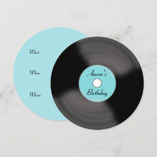 Retro op maat gemaakte verjaardags vinyl plat uitn kaart