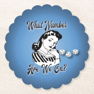 Retro  op welk nummer staan we? kartonnen onderzetters