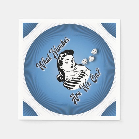 Retro op welk nummer staan we? servetten (Voorkant)