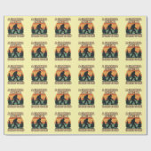 Retro Opa Bigfoot Vintage Sasquatch Grappig Cadeaupapier (Vlak)