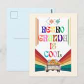 Retro Opa Is Cool Briefkaart (Voorkant / Achterkant)