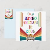 Retro opa is geweldig save the date (Voorkant / Achterkant)
