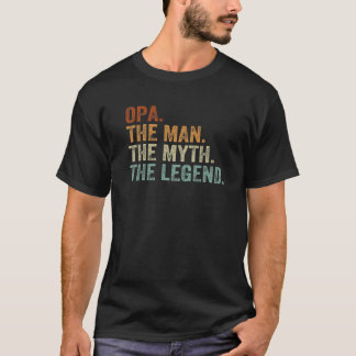 Retro Opa Man Myth Legend papa opa vader T-shirt