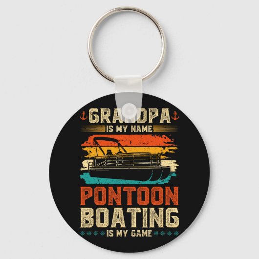 Retro Opa Ponton Bootkapitein Sleutelhanger (Voorkant)
