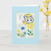 Retro Opa Vaderdag Kaart (Gele Bloem)