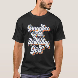 Retro Opa Van De Verjaardags Meisje Matchin T-shirt