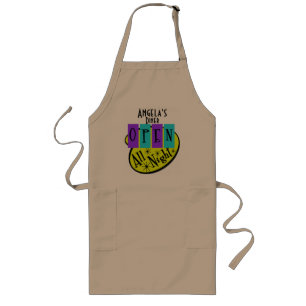  Retro Open de hele nacht Diner Apron Lang Schort