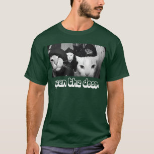 Retro Open Deur Grappige Meme Bende Sarcastische K T-shirt