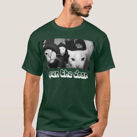 Retro Open Deur Grappige Meme Bende Sarcastische K T-shirt (Voorkant)