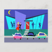 Retro Open House Party-Briefkaart Briefkaart (Voorkant)