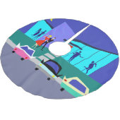 Retro Open House Party kerstboomrok Kerstboom Rok (Gekanteld)