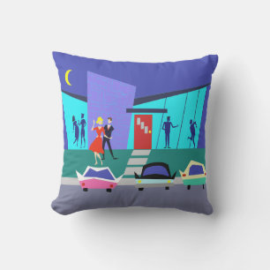 Retro Open House Party Outdoor Pillow Buitenkussen