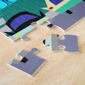 Retro Open House Party Puzzle Legpuzzel (Zijkant)