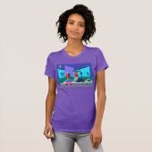 Retro Open House Party T-Shirt (Voorkant volledig)