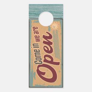 Retro Open of Gesloten Winkelbord Deurhanger