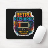 “retro Opladen – Geestelijk aan het Laden…” Muismat (Met muis)