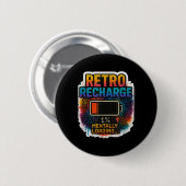 “retro Opladen – Geestelijk aan het laden…”  Ronde Button 5,7 Cm (Voorkant /achterkant)