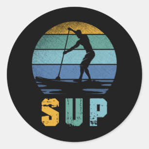 Retro-oploopvlak voor SUP-standaard Ronde Sticker
