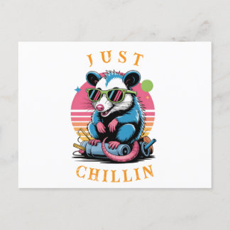 Retro Opossum Alternatieve Groet Feestdagenkaart