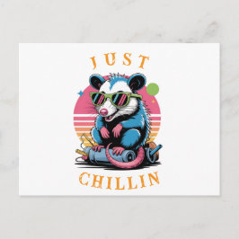 Retro Opossum Alternatieve Groet Feestdagenkaart