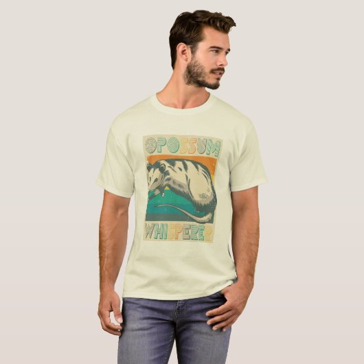 Retro  Opossum Whispere, Possum Lovers Gift T-shirt (Voorkant volledig)