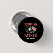 Retro Oprichtende Vader Zwangerschapsaankondiging  Ronde Button 3,2 Cm (Voorkant /achterkant)