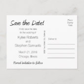 Retro Opslaan van de datum Briefkaarten | Leuk! (Achterkant)