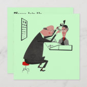 Retro Optometrist's Graduation Party of Invitation Kaart (Voorkant / Achterkant)