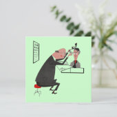 Retro Optometrist's Graduation Party of Invitation Kaart (Staand voorkant)