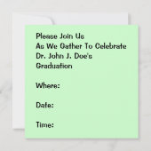 Retro Optometrist's Graduation Party of Invitation Kaart (Achterkant)
