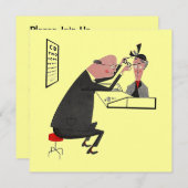 Retro Optometrist's Graduation Party of Invitation Kaart (Voorkant / Achterkant)